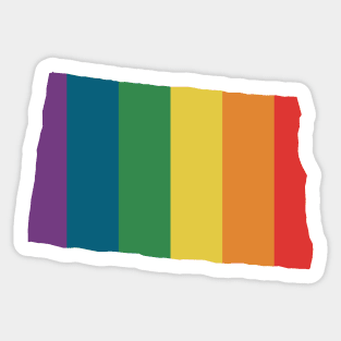 North Dakota State Rainbow Sticker